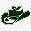 Western Hat Illustration A classic cowboy hat made from vector graphics, ideal for Cricut cutting machine and laser cutter projects.