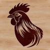 Farm Fresh Chicken Illustration A simple illustration of a farm animal's head, specifically a chicken, designed as a vector graphic.