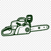 Cutting Edge Design Icon Illustrated chainsaw graphic in vector format for design projects.