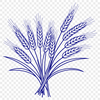 Simple line art illustration of a wheat stalk, ideal for use in craft projects, web design, and printable templates.