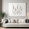 A stylized vector illustration of a wheat plant, suitable for commercial or personal use.