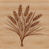 Stylized Wheat Ear Illustration A stylized illustration of a wheat ear.