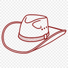 Western Style Iconic Chapeau Vector illustration of a classic cowboy hat, suitable for digital design projects.