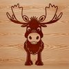 Moose Illustration in Natural Habitat Vector illustration of a wild moose in a natural habitat.