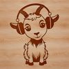 A digital illustration of a goat, designed as vector art for use in various projects.
