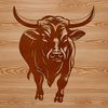 Graphic Cow Clip Art A graphic representation of a cow designed as a clip art image.