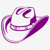 Western Hat Design A classic western-style hat with wide brim and indented crown, designed as a scalable vector graphic.