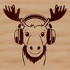 Moose Silhouette Vector A digital illustration of a moose, a wild animal native to North America.