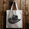 A traditional western-style cowboy hat with a wide brim and high crown, designed as a vector graphic.