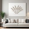 Illustrative Wheat Stalk with Texture A stylized illustration of a single wheat stalk with intricate details.
