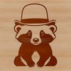 A stylized illustration of a wild animal, specifically a badger, depicted in vector format for versatile use.