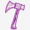 A digital illustration of a classic axe, designed as vector art.