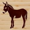 Free SVG Donkey Icon A cartoon donkey standing on four legs with a neutral expression.