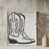 Beautiful Western Footwear Illustration A pair of cowboy boots with intricate stitching and buckles.