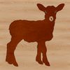 Beautiful Sheep Clipart A stylized illustration of a white sheep in a field.