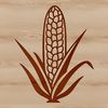 Illustration of a single ear of corn, a common food staple, in vector format suitable for commercial or personal use.