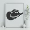 Vector Line Cowboy Hat Design A classic cowboy hat design made from vector lines.