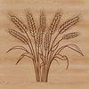 Stylized Wheat Grain SVG Design A stylized vector illustration of a wheat grain, suitable for cutting or laser engraving.