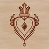 Catholic Symbol Clipart in SVG Format An illustration of the Sacred Heart symbol, a traditional Catholic icon, rendered in vector format as an SVG file.