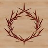 Thorny Halo Illustration A detailed illustration of a crown made from thorns, often associated with Christian symbolism.