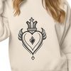 Beautiful Sacred Heart Clip Art SVG A stylized vector illustration of the Sacred Heart, suitable for various digital and physical applications.