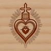 Christian Tradition Icon SVG Design An illustration of the Sacred Heart, a symbol in Christian tradition, available as vector art.