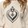 Vector Art of the Sacred Heart A stylized illustration of the Sacred Heart symbol, designed as a vector graphic.