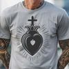 Stylized Sacred Heart Clip Art Free Download A stylized vector illustration of the Sacred Heart, suitable for digital designs and crafts.