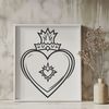 Vector Sacred Heart Icon Religious iconography featuring the Sacred Heart symbol as a vector design.
