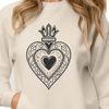 Iconic Sacred Heart Design SVG vector art of the Sacred Heart icon, suitable for laser cutting or pyrography.