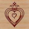 Beautiful Sacred Heart Illustration Vector Graphics An SVG illustration of a Sacred Heart icon available for digital use.