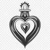Beautiful Religious Icon Design A sacred heart symbol in vector format.