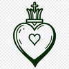 Beautiful Sacred Heart Symbol A vector illustration of the Sacred Heart, a symbol often used in Christian art and architecture.