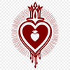 Sacred Heart Icon in Simple Design Vector illustration of the Sacred Heart in a simple design format