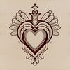 Religious Clip Art Design A detailed vector illustration of the Sacred Heart, suitable for digital use in various formats.