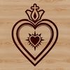 Sacred Heart Icon SVG Vector Art SVG vector illustration of the Sacred Heart symbol, a classic religious icon.