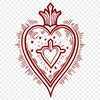 Free Sacred Heart Clip Art for Digital and Laser Cutting Sacred Heart icon in vector format, suitable for digital and laser cutting applications.