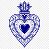 Sacred Heart Symbol Clip Art Image of a Sacred Heart symbol, suitable for various applications.