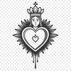 An SVG representation of the Sacred Heart icon in high resolution.