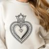 Devotional SVG Image Design A stylized illustration of the Sacred Heart, symbolizing devotion and faith.