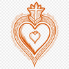 Sacred Heart Icon Vector Design Religious iconography of the Sacred Heart symbol, available as a digital vector design.