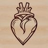 Sacred Heart Icon in Vector Design A high-resolution vector illustration of a Sacred Heart symbol in simple yet meaningful design.
