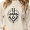Stylized Sacred Heart Illustration A stylized illustration of the Sacred Heart, designed in vector format for easy editing and customization.