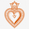 Vibrant Sacred Heart Icon A stylized illustration of a Sacred Heart icon.