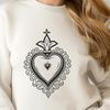 A vector design of the Sacred Heart symbol, suitable for use in various applications.