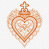 Free Sacred Heart Vector Image A stylized representation of the Sacred Heart, ideal for vector design projects.
