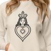 Vector illustration of the Sacred Heart icon, ideal for use in graphic designs, stencils, or cutting machine projects.