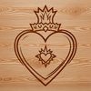 Sacred Heart Template for Cricut and Cutting Machines A high-resolution vector illustration of the Sacred Heart, suitable for various formats including PNG and PDF.