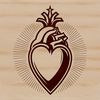 Sacred Heart Symbol in High-Resolution SVG Format A religious symbol representing the Sacred Heart in high-resolution SVG design.