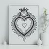 Sacred Heart Symbol Sacred Heart icon in vector format for digital design and print projects.